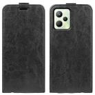 For OPPO Realme C35 R64 Texture Vertical Flip Leather Phone Case(Black) - 1