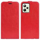 For OPPO Realme C35 R64 Texture Vertical Flip Leather Phone Case(Red) - 1