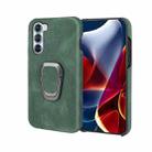 For Motorola Moto Edge S30 Ring Holder PU Phone Case(Dark Green) - 1