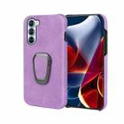 For Motorola Moto Edge S30 Ring Holder PU Phone Case(Purple) - 1