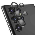 For Samsung Galaxy S22 Ultra 5G ENKAY Aluminium Alloy + Tempered Glass Camera Lens Cover(Black) - 1