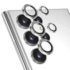 For Samsung Galaxy S22 Ultra 5G ENKAY Aluminium Alloy + Tempered Glass Camera Lens Cover(Silver) - 1