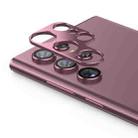 For Samsung Galaxy S22 Ultra 5G ENKAY Aluminium Alloy Camera Lens Protector Full Cover(Dark Red) - 1