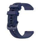 For Garmin Vivomove3 20mm Carbon Fiber Striped Silicone Watch Band(Blue) - 1