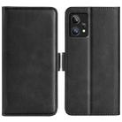 For OPPO Realme 9 Pro+ Dual-side Magnetic Buckle Leather Phone Case(Black) - 1