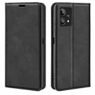 For OPPO Realme 9 Pro+ Retro-skin Magnetic Suction Leather Phone Case(Black) - 1