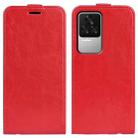 For Xiaomi Redmi K50 R64 Texture Vertical Flip Leather Phone Case(Red) - 1