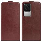 For Xiaomi Redmi K50 R64 Texture Vertical Flip Leather Phone Case(Brown) - 1