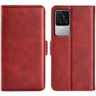 For Xiaomi Redmi K50 Dual-side Magnetic Buckle Leather Phone Case(Red) - 1