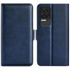 For Xiaomi Redmi K50 Pro Dual-side Magnetic Buckle Leather Phone Case(Dark Blue) - 1