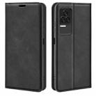 For Xiaomi Redmi K50 Pro  Retro-skin Magnetic Suction Leather Phone Case(Black) - 1