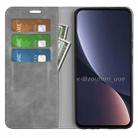 For Xiaomi Redmi K50 Pro  Retro-skin Magnetic Suction Leather Phone Case(Grey) - 4