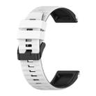 For Garmin Fenix 6  22mm Silicone Mixing Color Watch Band(White+black) - 1