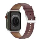 22mm Top Layer Cowhide Sewing Strap For Apple Watch Ultra 49mm / Series 8&7 45mm / SE 2&6&SE&5&4 44mm / 3&2&1 42mm(Dark Brown) - 1