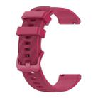 For Amazfit GTS 2 mini 20mm Carbon Fiber Striped Silicone Watch Band(Wine Red) - 1
