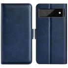For Google Pixel 7 Dual-side Magnetic Buckle Leather Phone Case(Dark Blue) - 1
