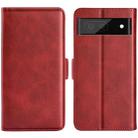 For Google Pixel 7 Dual-side Magnetic Buckle Leather Phone Case(Red) - 1