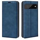 For Google Pixel 7 Pro Retro-skin Magnetic Suction Leather Phone Case(Dark Blue) - 1