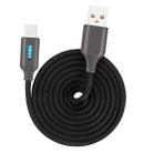 Micro USB Interface Zinc Alloy Marquee Luminous Intelligent Automatic Power off Charging Data Cable(black) - 1
