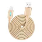 Micro USB Interface Zinc Alloy Marquee Luminous Intelligent Automatic Power off Charging Data Cable(glod) - 1
