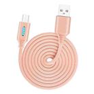 Micro USB Interface Zinc Alloy Marquee Luminous Intelligent Automatic Power off Charging Data Cable(rose gold) - 1