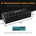 B066 Mini Stereo 8 Channel RCA Non Source Sound Passive Mixer, No Power Supply - 3
