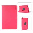 For Samsung Galaxy Tab A8 10.5 2021 X200/X205 ENKAY 360 Degree Rotation Litchi Leather Smart Case(Rose Red) - 1