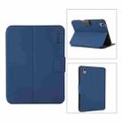 For iPad mini 6 ENKAY Leather Stand Smart Tablet Case(Dark Blue) - 1