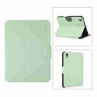 For iPad mini 6 ENKAY Leather Stand Smart Tablet Case(Light Green) - 1