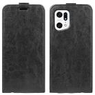 For OPPO Find X5 R64 Texture Vertical Flip Leather Phone Case(Black) - 1