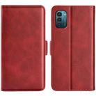 For Nokia G11/G21 Dual-side Magnetic Buckle Leather Phone Case(Red) - 1