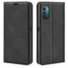 For Nokia G11/G21 Retro-skin Magnetic Suction Leather Phone Case(Black) - 1