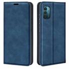 For Nokia G11/G21 Retro-skin Magnetic Suction Leather Phone Case(Dark Blue) - 1