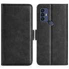 For TCL 30 SE/305/306 Dual-side Magnetic Buckle Leather Phone Case(Black) - 1