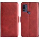 For TCL 30 SE/305/306 Dual-side Magnetic Buckle Leather Phone Case(Red) - 1