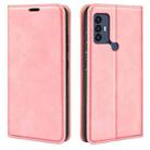For TCL 30 SE/305/306 Retro-skin Magnetic Suction Leather Phone Case(Pink) - 1