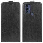 For TCL 30 SE/305/306 R64 Texture Single Vertical Flip Leather Phone Case(Black) - 1