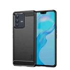 For vivo V23 5G/S12 MOFI Gentleness Series Brushed Texture Carbon Fiber Soft TPU Phone Case(Black) - 1