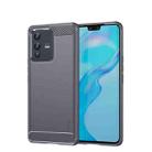 For vivo V23 5G/S12 MOFI Gentleness Series Brushed Texture Carbon Fiber Soft TPU Phone Case(Gray) - 1