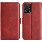 For OPPO Find X5 Pro Dual-side Magnetic Buckle Leather Phone Case(Red) - 1