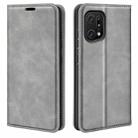 For OPPO Find X5 Pro Retro-skin Magnetic Suction Leather Phone Case(Grey) - 1