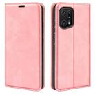 For OPPO Find X5 Pro Retro-skin Magnetic Suction Leather Phone Case(Pink) - 1