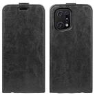 For OPPO Find X5 Pro R64 Texture Vertical Flip Leather Phone Case(Black) - 1