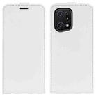 For OPPO Find X5 Pro R64 Texture Vertical Flip Leather Phone Case(White) - 1