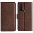 For TCL 30V 5G Dual-side Magnetic Buckle Leather Phone Case(Brown) - 1