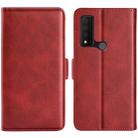 For TCL 30V 5G Dual-side Magnetic Buckle Leather Phone Case(Red) - 1