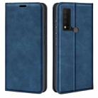 For TCL 30 V 5G Retro-skin  Magnetic Suction Leather Phone Case(Dark Blue) - 1