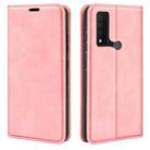 For TCL 30 V 5G Retro-skin  Magnetic Suction Leather Phone Case(Pink) - 1