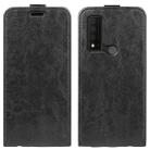 For TCL 30V 5G R64 Texture Single Vertical Flip Leather Phone Case(Black) - 1