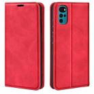 For Motorola Moto G22 4G Retro-skin Magnetic Suction Leather Phone Case(Red) - 1